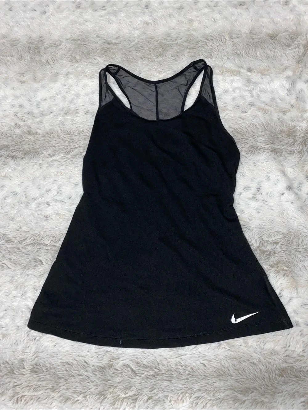 Nike Black Racerback Mesh-Back Tank Top